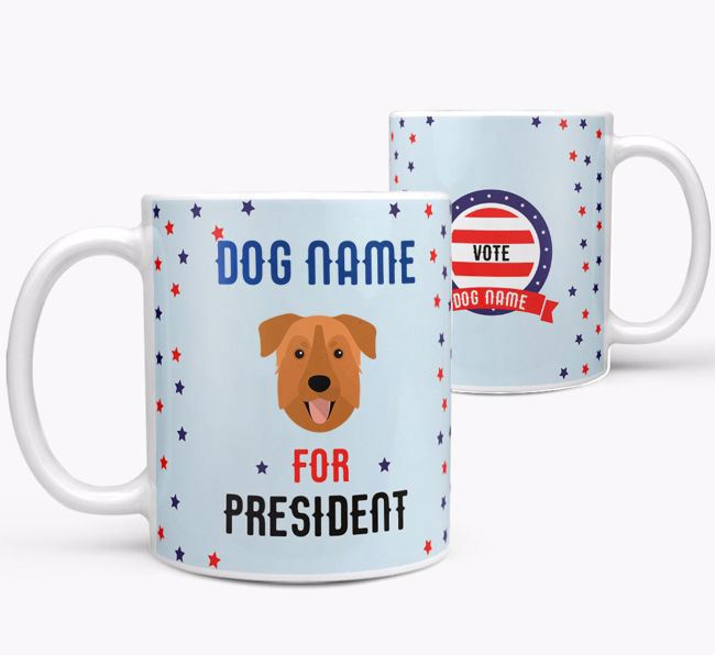 Personalized Vote {dogsName} for President Mug